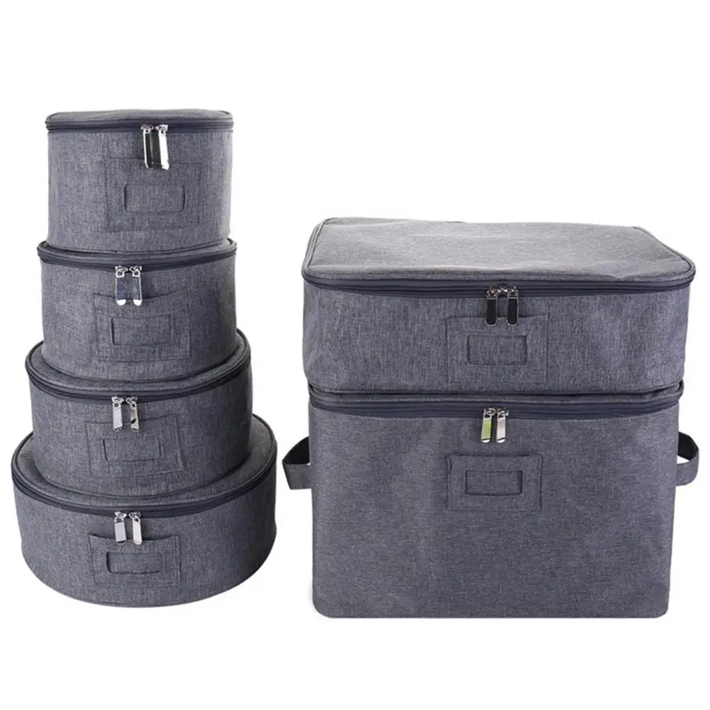 6PCS Hard Shell Stackable Storage Box Set for Dinnerware Protects ...