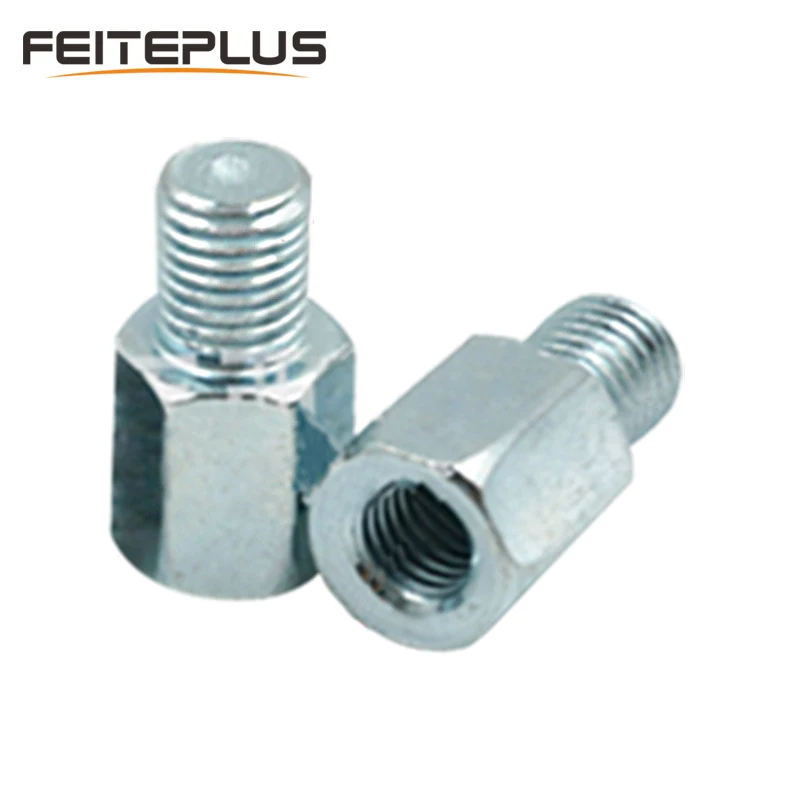 

Thread Reducer M10 M8 Converter Motorcycle Rearview Mirror Conversion Screw Adapter Thread Chrome Pack of 2