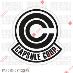 Interesting Capsule Corp Vinyl Decal Die Cut Sticker Laptop Car Window Z Goku Racing Helmet Stickers