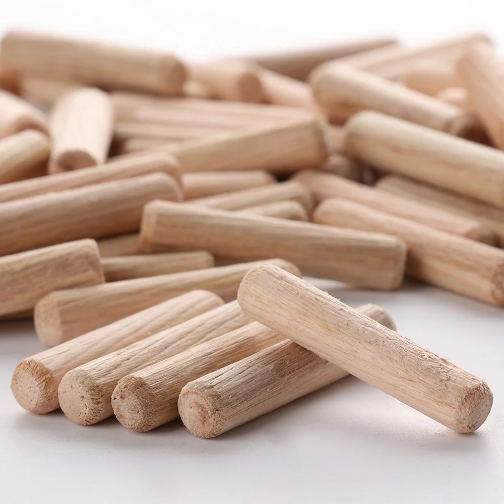 

100pc M6 M10 Wooden Dowel Cabinet Drawer Round Fluted Wood Craft Dowel Pins Rods Set Furniture Woodworking Machinery Accessories