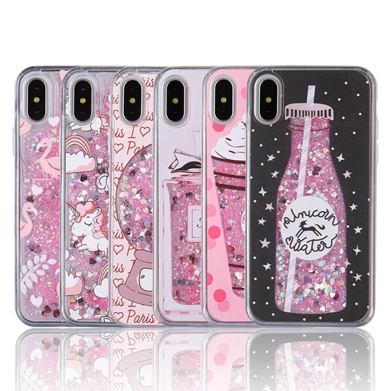 

Fashion Shining Quicksand Case for Huawei GR3 2017 DIG-L21 Ice cream Flamingo Unicorn Tower Perfume Bottle Glitter Phone Cover