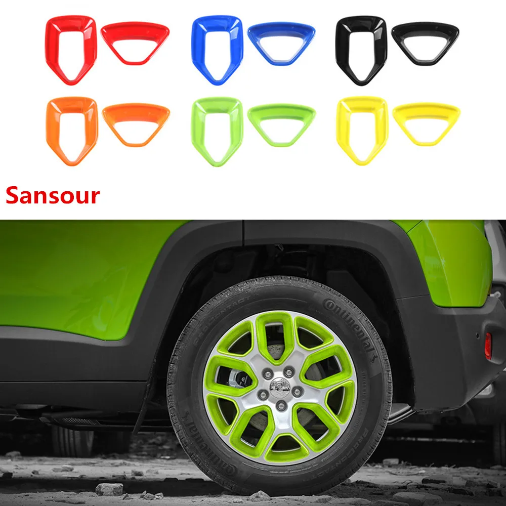 Sansour ABS покрытие ступицы колеса автомобиля декоративная рамка наклейки для Jeep
