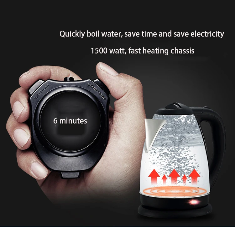 1500 Вт Электрический чайник KONKA с автоматической защитой от помех, бытовой чайник из нержавеющей стали для воды