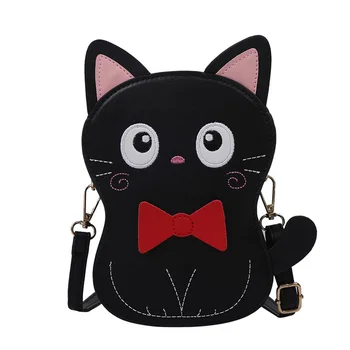 

Women Kiki'sDelivery Service Cat Shaped Messenger Bags PU Leather Crossbody Shoulder Bag for Ladies Girl Casual Mini Handbag