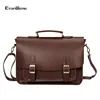 Business office Men Briefcase Designer Brand Leather Tote male Large capacity Laptop Shoulder bags women Vintage Travel Handbag ► Photo 1/6