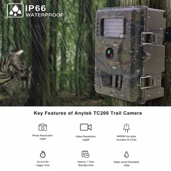 

Mini Durable 12MP 1080P PIR Sensor 0.8s Waterproof 940nm Infrared Night Vision Outdoor Wildlife Digital Hunting Trail Camera
