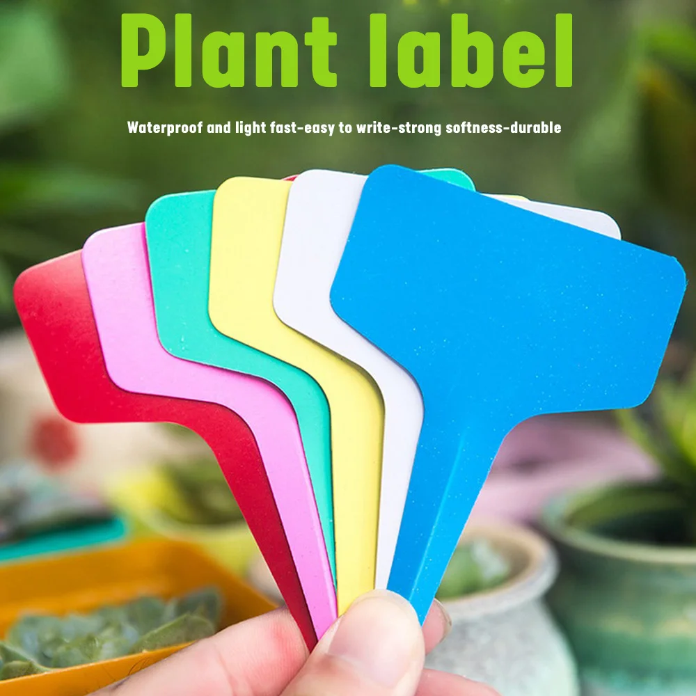 resistentes a la intemperie para enchufar plantas color amarillo tipo T KINGLAKE 30 etiquetas de plástico para plantas 