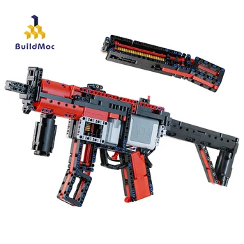 

BuildMoc WW2 Military Weapon MP5 Submachine Gun Kids Toys Building Blocks Technic Gun War Game Arms Educational Toy For Children