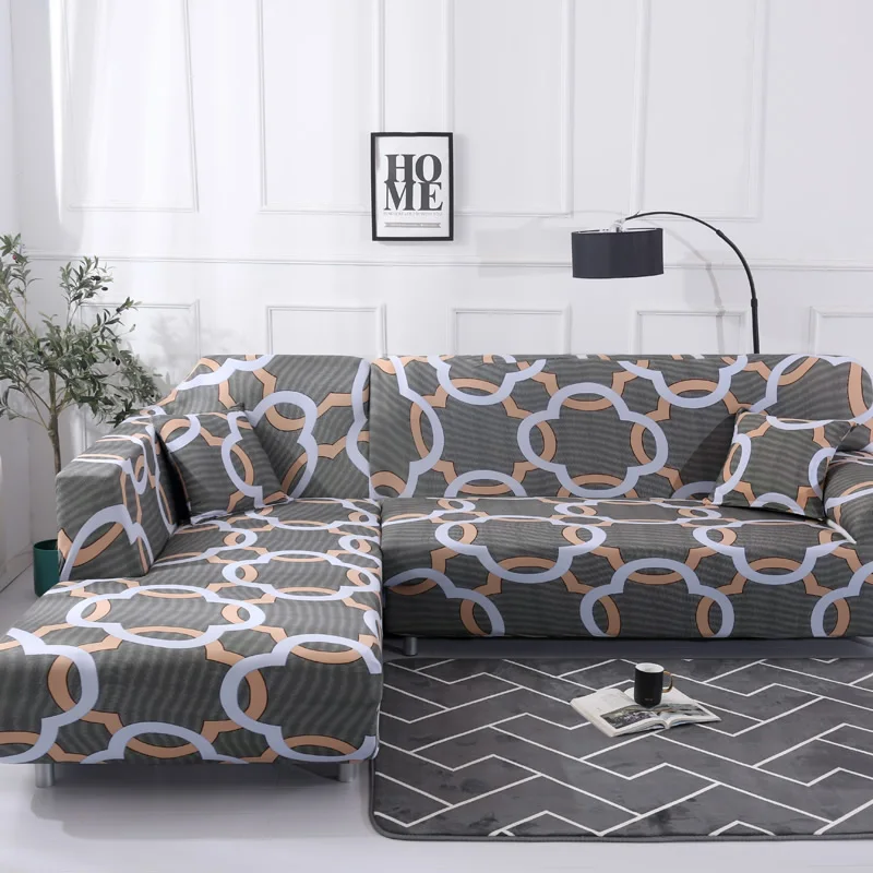 Эластичный L образный чехол для дивана, все включено, Нескользящие Чехлы для диванов, чехлы для диванов, диванов, полотенец для одного/двух/трех/четырех сидений - Цвет: K230