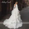 Ashley Carol Ball Gown Wedding Dresses For Women 2023 Bride Satin Deep V-Neck Ruffles Wedding Gown Customized Vestidos De Novia 2