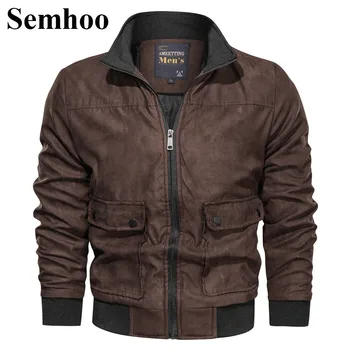 

2019 Autumn Men's Washed Jacket Casual Fashion Solid Color Stand Collar Slim Plus Size Men's Jacket L---3XL