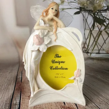 

5 Inch Angel Photo Frame on Table Home Decorative Picture Frames Resin