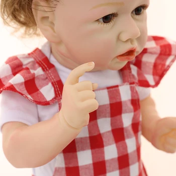 

55CM baby girl doll cute Bebe Reborn Doll realistic Full Body Soft Silicone doll to give children the best birthday Christmas