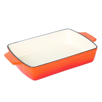 

Rectangular Enamel Cast Iron Non Stick Pot Household Thickened Multi-Functional Frying Pan Without Cooking Fume Handmade