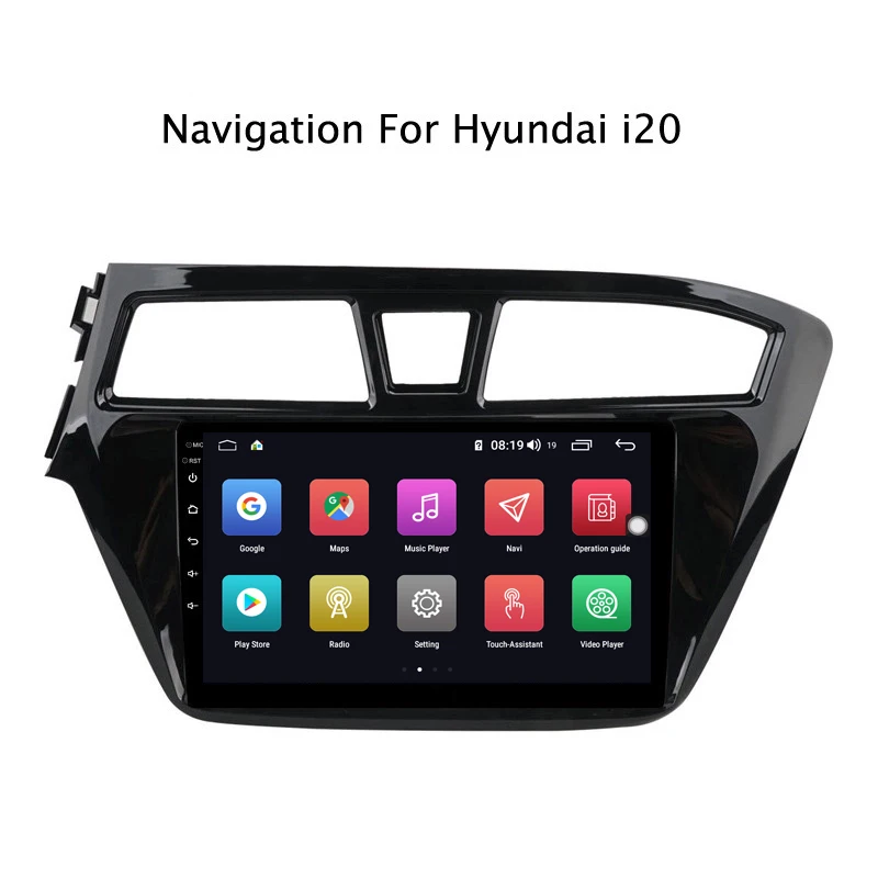 Excellent Ectwodvd 9inch Andriod 8.1 Car DVD GPS For Hyundai i20 2015-2015 4G RAM 64G ROM CarPlay DSP 4G LTE with WIFI 2
