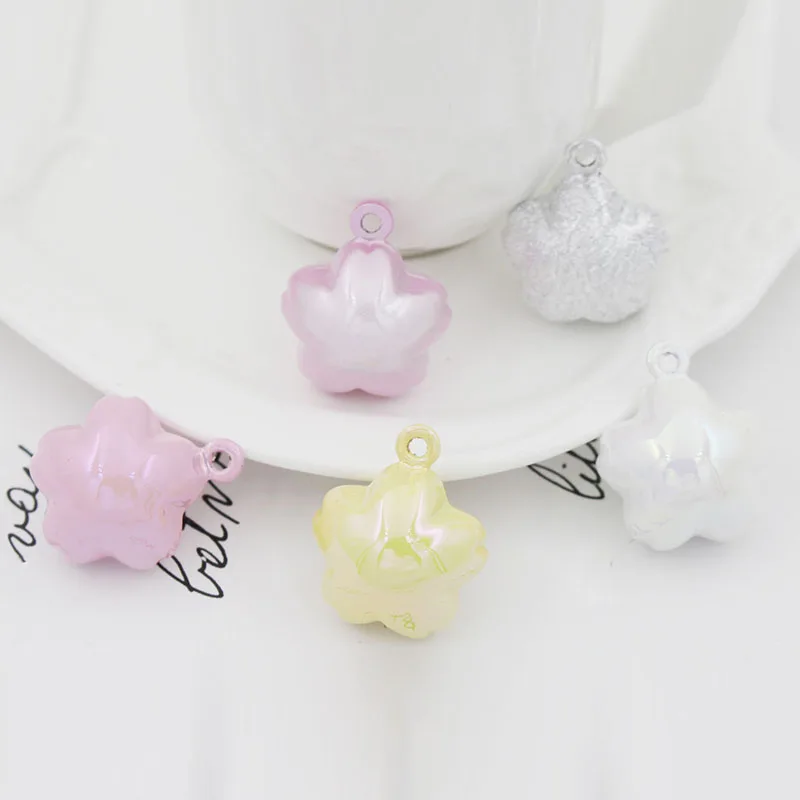 

Japanese Close Sakura Jingle Bells Good Luck Charms Necklace Pendant Accessories Jewelry Craft Findings