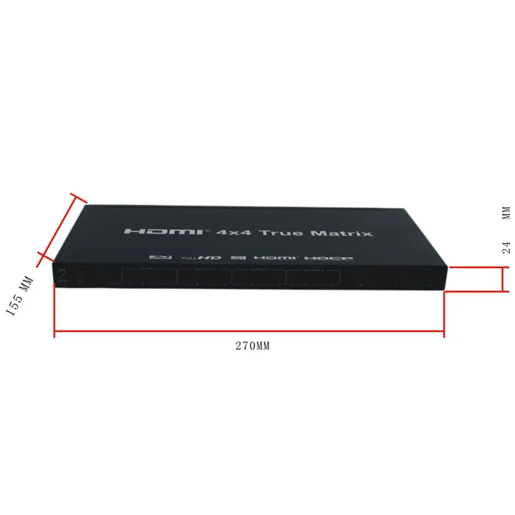 HDMI матричный коммутатор 4X4 4 в 4 высокой четкости матричный HDMI 1,4 поддержка 4K 2K 3D ТВ сплиттер пульт дистанционного управления 4K 1080P коммутатор