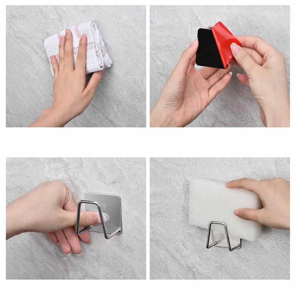 

Multi-purpose Stainless Steel Sink Sponges Holder Sponges Soap Drainage Storage Rack Kitchen Bathroom Sundries Organizers