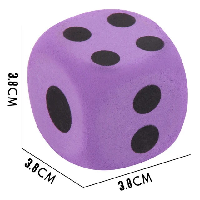 Large EVA Foam Dice Game Entertainment Number Dice Purple Dice Children Toy 6