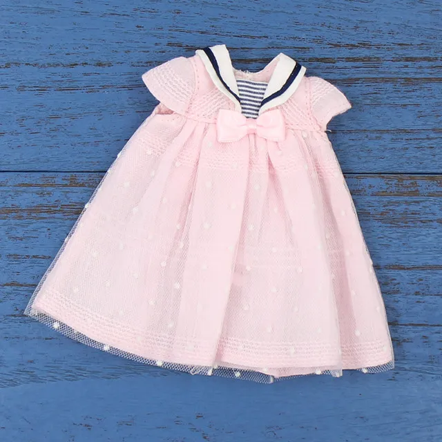 Одежда для 1/6 Blyth doll, милое газовое платье с бантом и вырезом, подарок для девочки, ледяная игрушка BJD - Цвет: pink