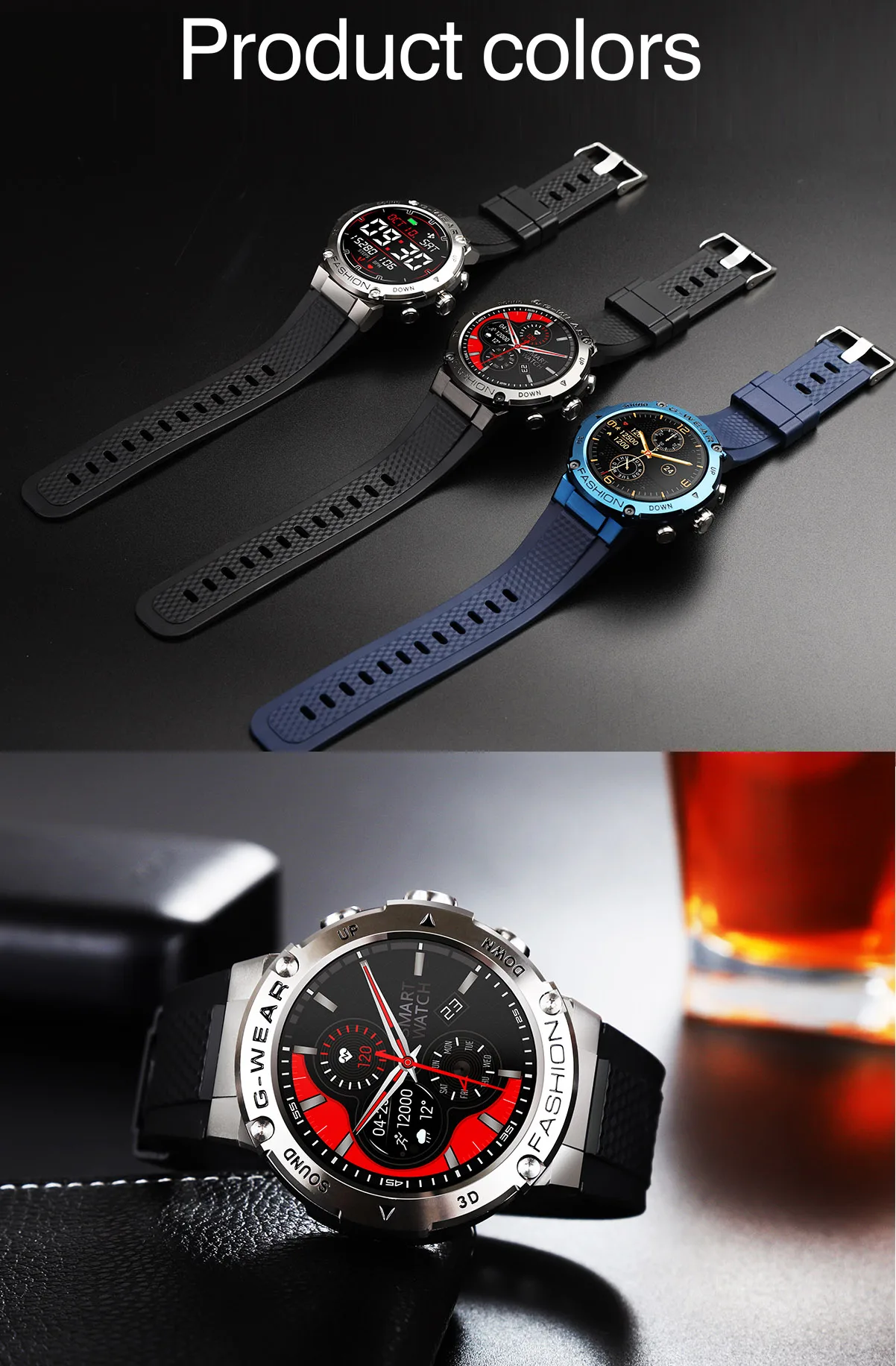 K28H Smart Watch Men BT Phone Call Customize Faces Music Sports Fitness Tracker Super Long Standby Smartwatch For Android IOS