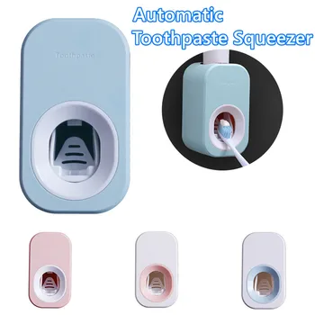 

4 Colors Automatic Toothpaste Dispenser Toothpaste Squeezer Toothpaste Tube Squeezer Wall Mounted Toothpaste Holder