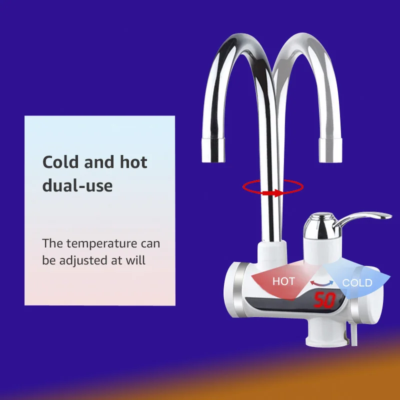 Koop Nieuwste Tankless Onmiddellijke Kraan Boiler Instant Boiler Tap Keuken Hot Water Kraan Led Digitale Eu Plug
