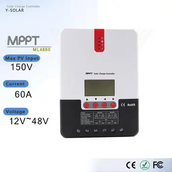 

MPPT 60A Auto 3200W PV Charge Controller Real-Time Monitoring Charge Regulator Manager with Modbus LCD Display for Lithium bats