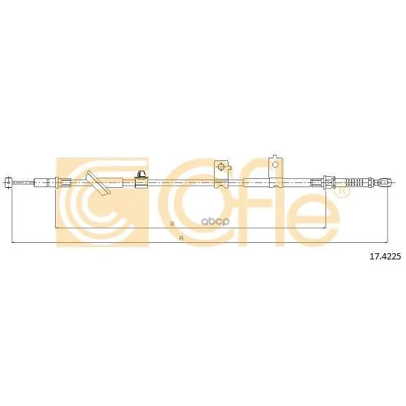 Трос Стояночного Тормоза Лев Задн Honda Jazz(Ii) All(Дисковые Тормоза) 02-08 Cofle арт. 17.4225