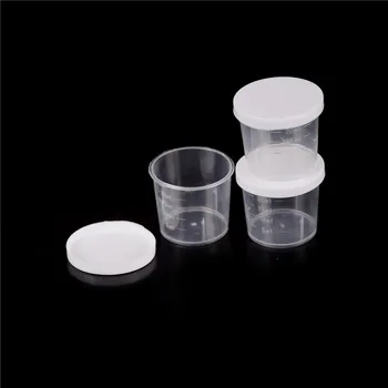 

10Pcs/set 20ml Plastic Liquid Measuring Cups Plastic Graduated Laboratory Bottle Lab Test Measuring Container Cups with Cap