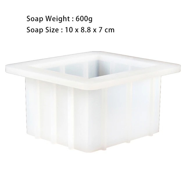 Square Silicone Soap Mold White Handmade Loaf Mould – Boowan Nicole