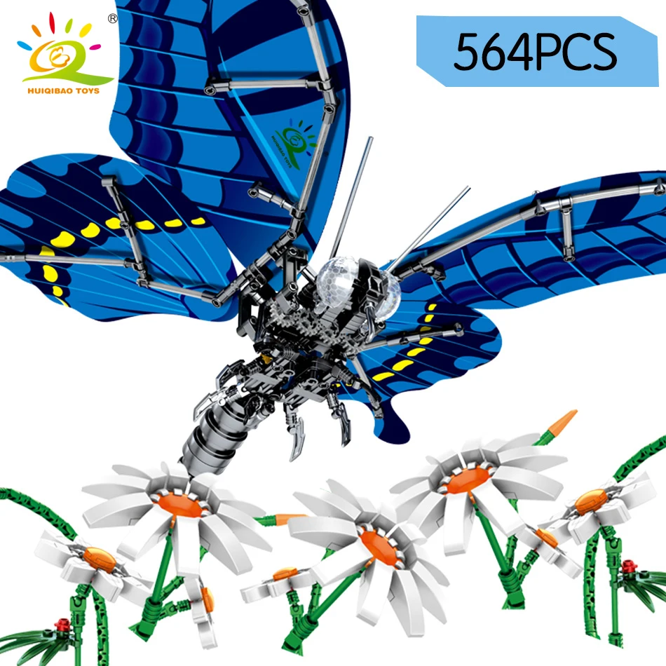 Дешево 564 шт. имитация ласточкин хвост бабочка строительные блоки Совместимые legoing Technic насекомое город строительные кирпичи детские игрушки