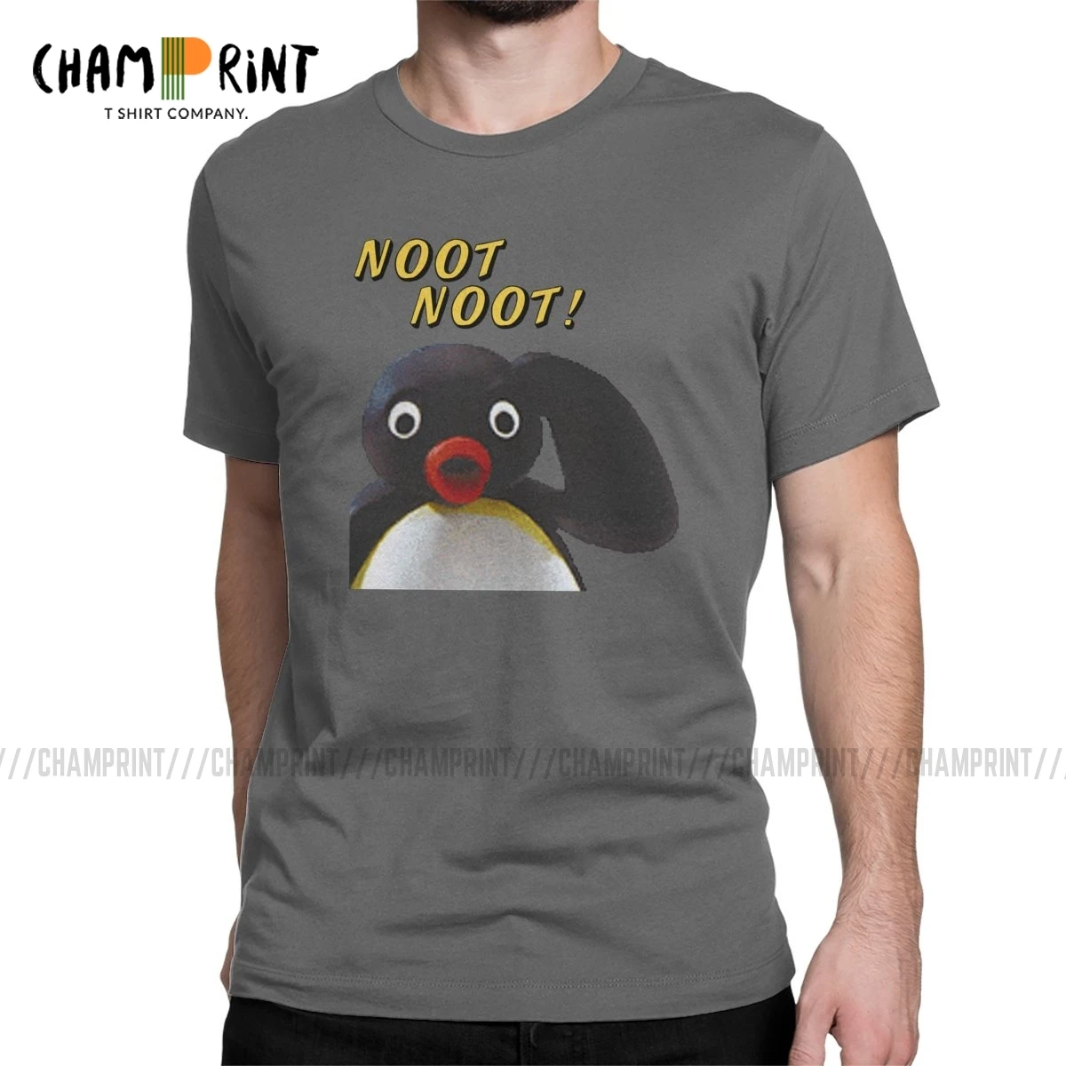 Pingu Noot Noot Men S T Shirt Penguin Meme Funny Cartoon Fun Tee Shirt Short Sleeve T Shirts Cotton 6xl Clothing T Shirts Aliexpress