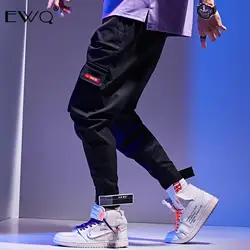 EWQ/осенние мужские брюки карго, 2019, индивидуальная одноцветная уличная одежда, мужской волшебный стиль сафари, Свободные повседневные