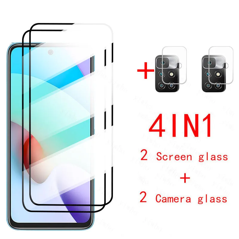 phone screen cover Glass For Redmi 10 Camera Glass Screen Protector For Xiaomi Redmi Note 10 Pro Tempered Glass Phone Protective Phone Film Redmi10 best screen guard for mobile Screen Protectors