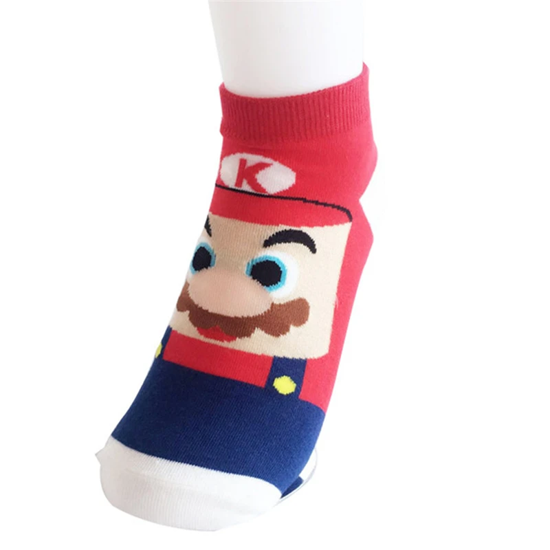 Classic Cotton Socks Kawaii Cartoon Super Mario Luigi Cosplay Props Sock Ankle Short Socks Small Mushrooms Stockings New