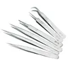 Stainless Steel High Precision Lashes Tweezers Anti-static Non-magnetic Eyelash Extension Tweezers Eye Lash Makeup Tools 5
