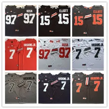 Новинка Высокое качество все Прошитые Огайо#7 HASKINS JR. Джерси Эллиот#97 BOSA#15
