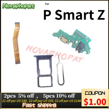 

Novaphopat For Huawei P Smart Z Charger Port USB Plug Charging Main Connect Flex Cable Microphone Headphone Jack Board Sim tray