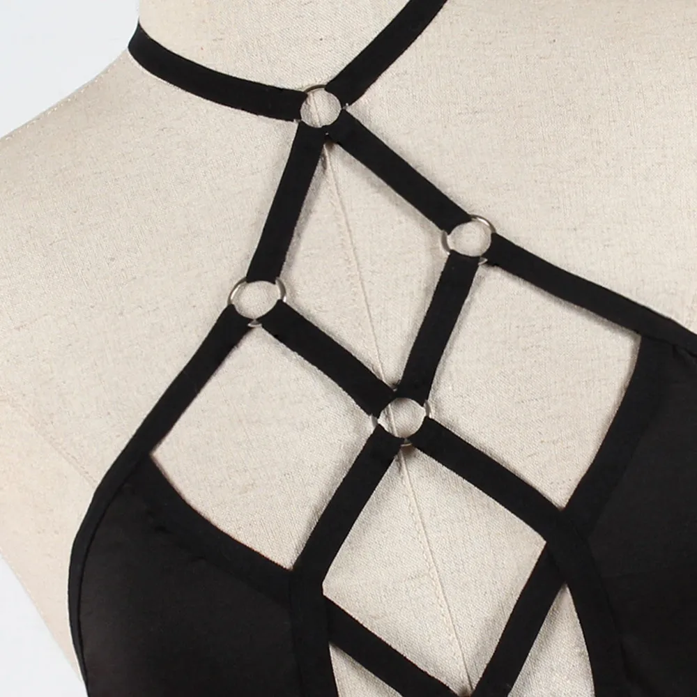 Women Sexy Bandage Lingerie Hollow Strappy Bra Corset Push Up Top Underwear dropshipping