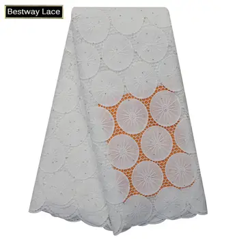 

Bestway New White African Water Soluble Lace Fabric 2020 High Quality Nigerian Women Party Embroidery French Tulle Lace Fabric