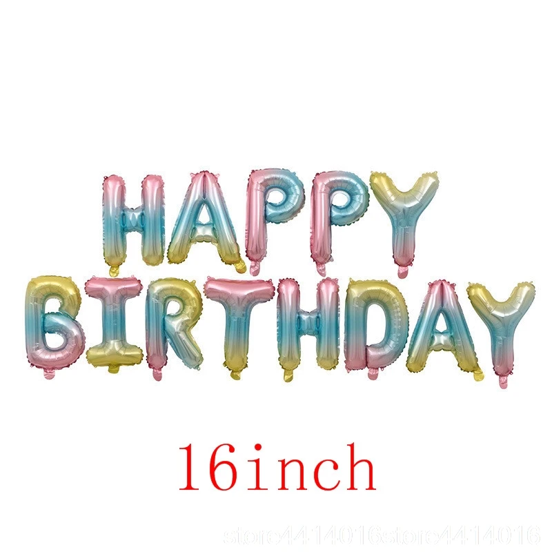 13pcs-happy birthday 22 шт./компл. 18 30 С Днем Рождения Металлический воздушный шар "Конфетти" 32 дюймов градиентный цвет номер фольги воздушный шар День Рождения украшения 55 - Цвет: 13pcs-happy birthday
