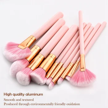 

10 Pcs Pink Makeup brushes set Cosmetic Foundation Powder Eyeshadow Make up Brush Cosmetic Makeup Tool1