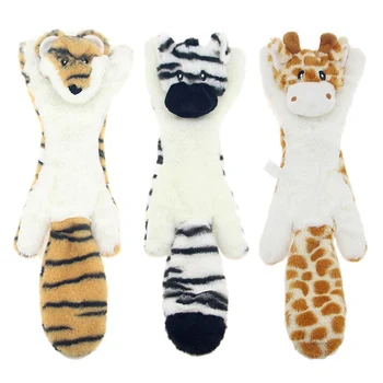 

Pet Dog Cat Plush Doll Toy Squeaky Animal Shape Toys Large Non Stuffed Dogs Chew Squeak Bite Resistant Toy