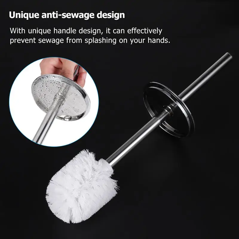 Набор держателей для туалетной щетки, хорошее сцепление, компактный современный дизайн, набор кистей для Чистки унитаза для ванной комнаты(белый