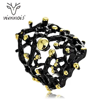 

Viennois Mix Color Hollow Net Women Size Ring Hollow Flower Cocktail Party Ring