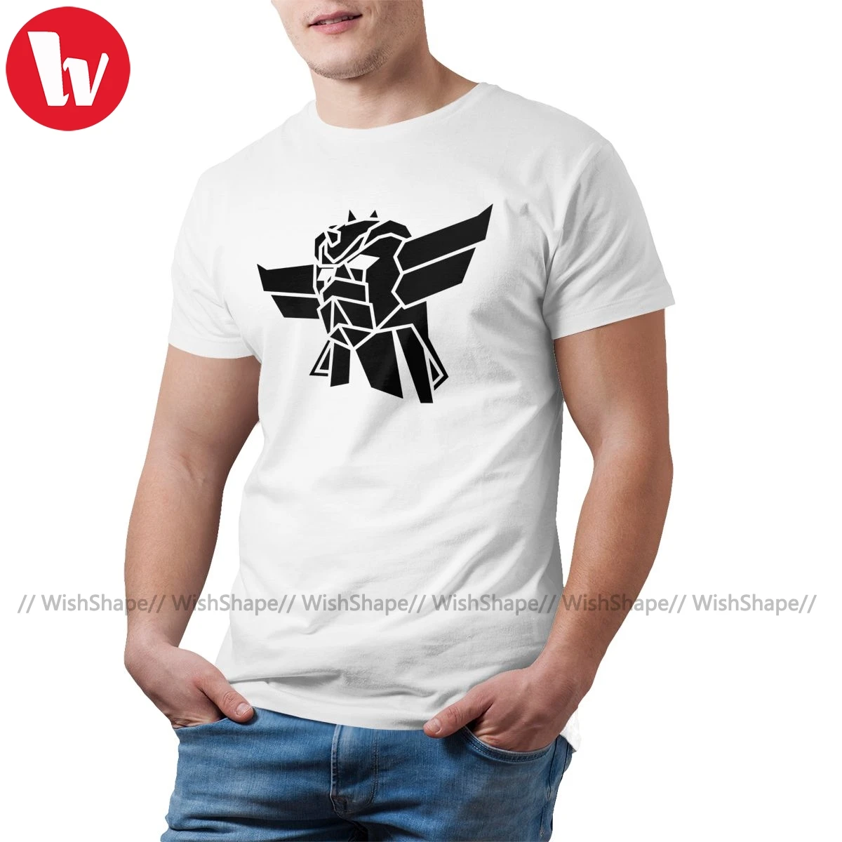 Grendizer футболка Goldorak хлопок 4xl Футболка уличная одежда Забавный принт короткий