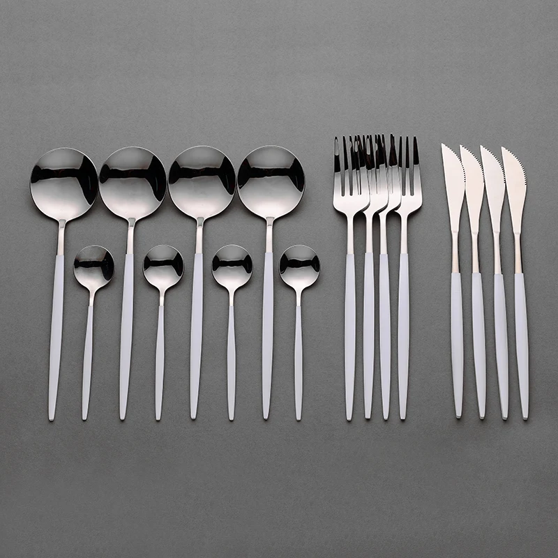 

Dinner Set Forks Knives Spoons Tableware Fork Spoon Knife Set Stainless Steel Cutlery Set Complete Reusable Cutlery Dropshipping