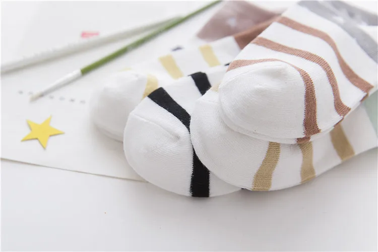 New Style Taobao Hot Sales Spring And Summer Plain Color Hipster Star Stripes Cotton Women’s Boat Socks Wholesale