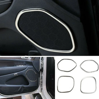 

4Pcs Car Door Speaker Frame Cover Trim Kit for Jeep Grand Cherokee 2011+